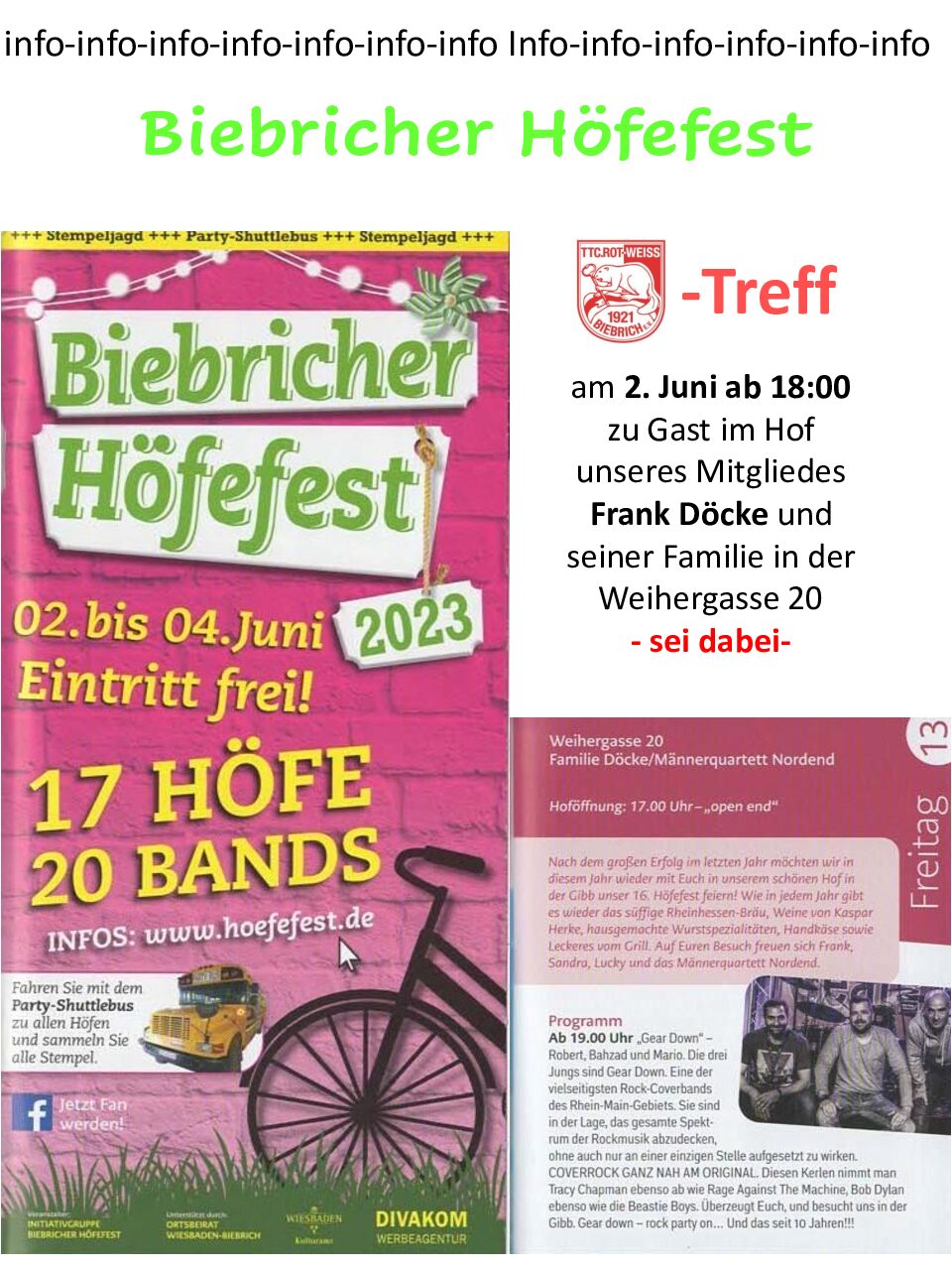 RWB-Treff auf dem Biebricher Höfefest