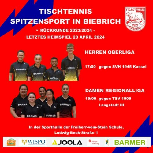 Letzte Heimspiele 1. Damen und 1. Herren